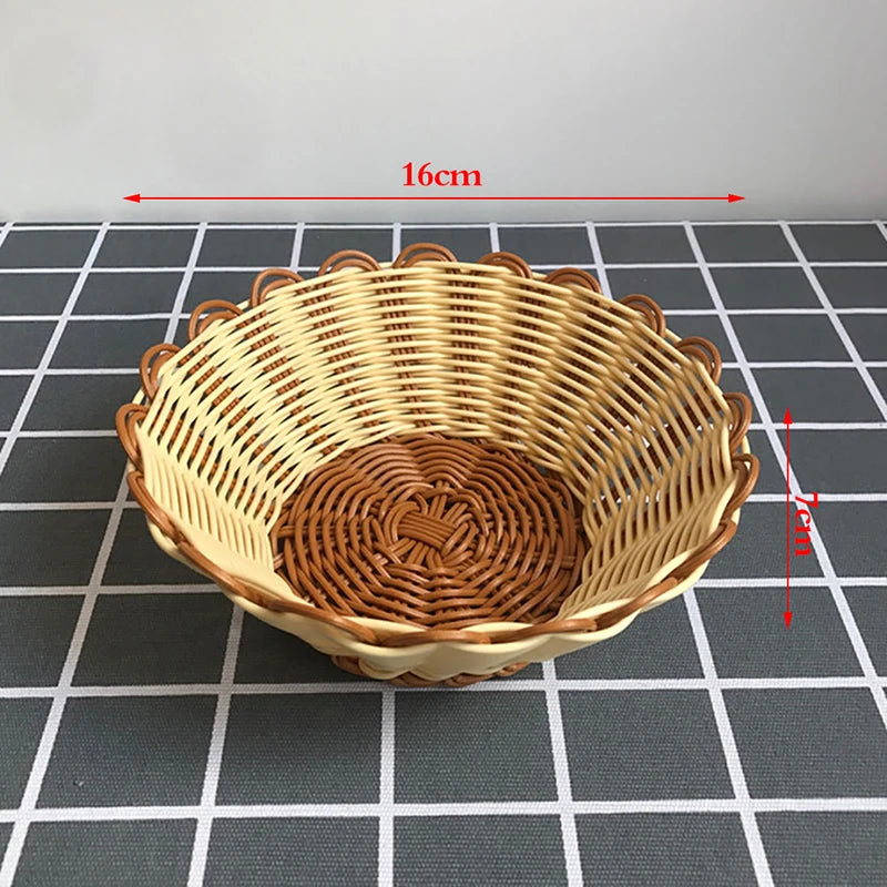 Solid Wood Round Dessert Plate