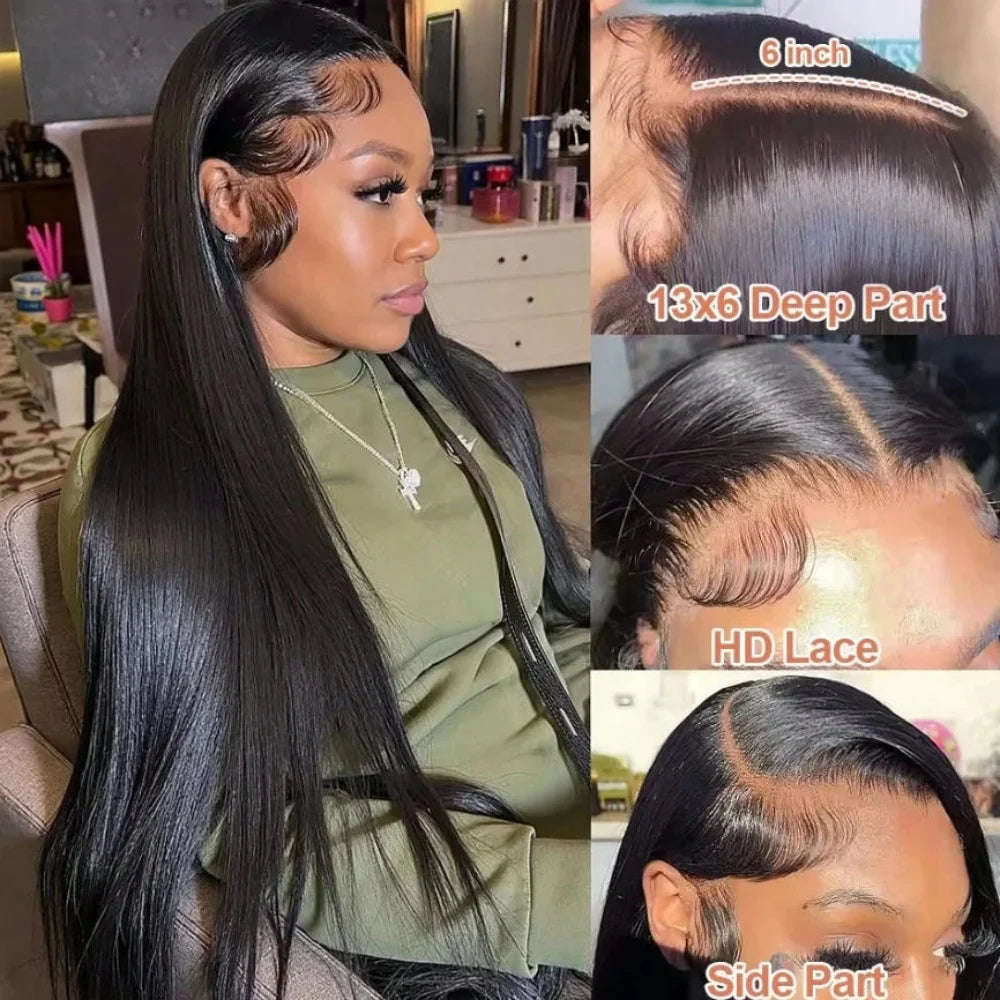 250% Brazilian Straight Human Hair Wig