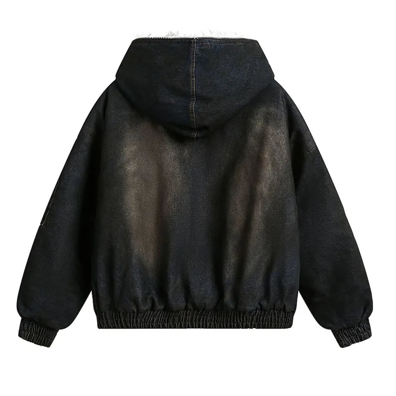 Oversized Denim Parka