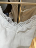 Sweet Lace Patchwork Slim Tank Top