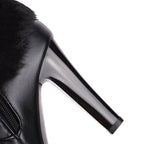 Round Toe Mid Calf Boots