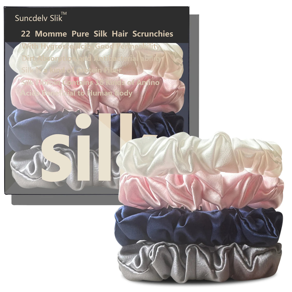 Silk Hair Scrunchie Handmade 100% Pure Mulberry Sillk Hairbands
