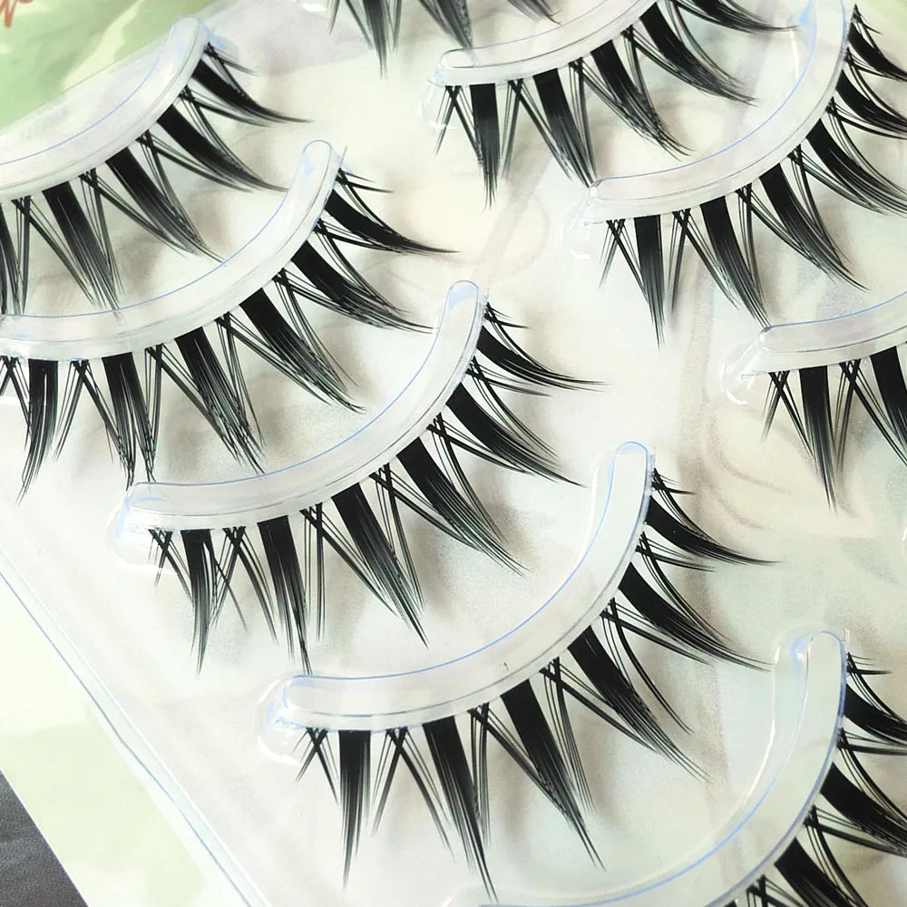 5 Pairs Natural Long Cat Eye False Eyelashes