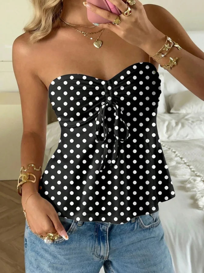Eyelet Lace Tube Top