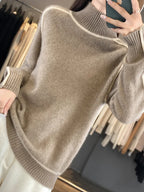 100% Merino Wool Mock Collar Sweater