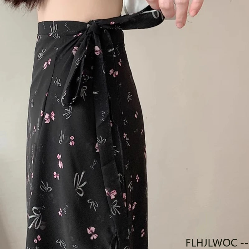 High-Waist Wrap Mini Skirt