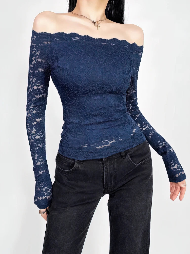 Lace Off shoulder Top