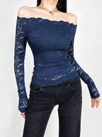 Lace Off shoulder Top