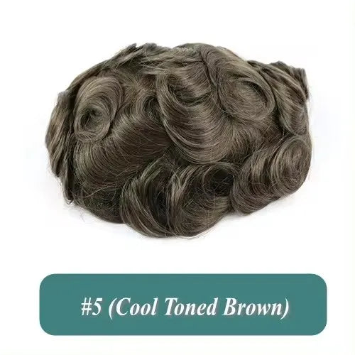 Q6 Swiss Lace With PU Men Toupee #1#1b Black Europe Human Hair Male Wig Men Hair 1B40 Replacement System Unit Natural Hairline