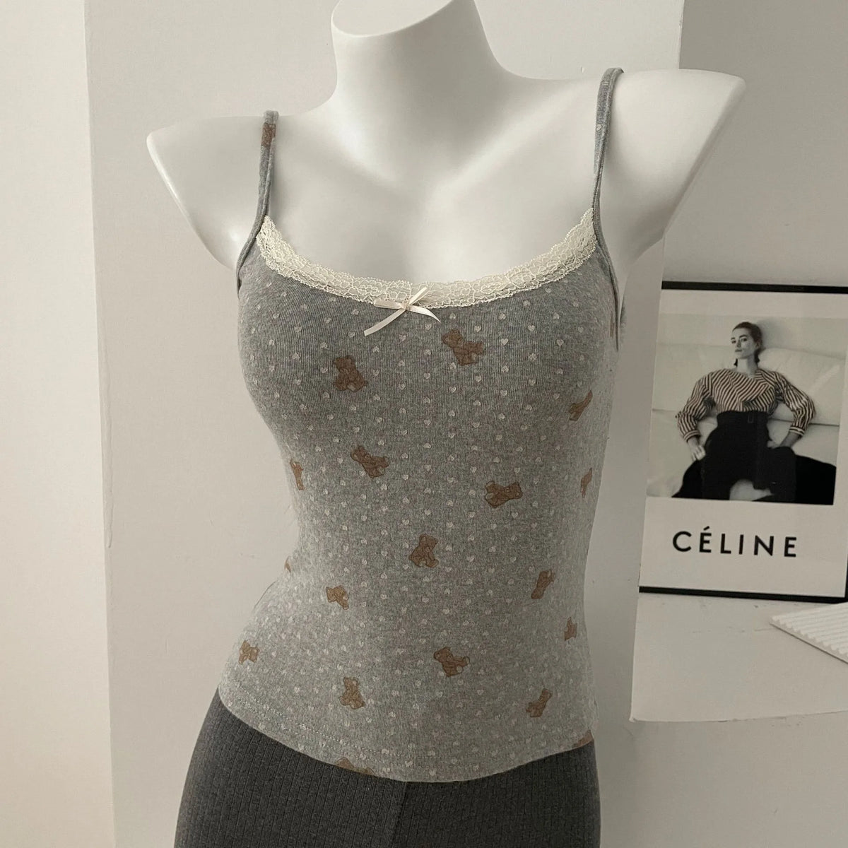Lace Trim Tank Top