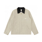 Washed Mesh Lining Work Wear Canvas Jacket
