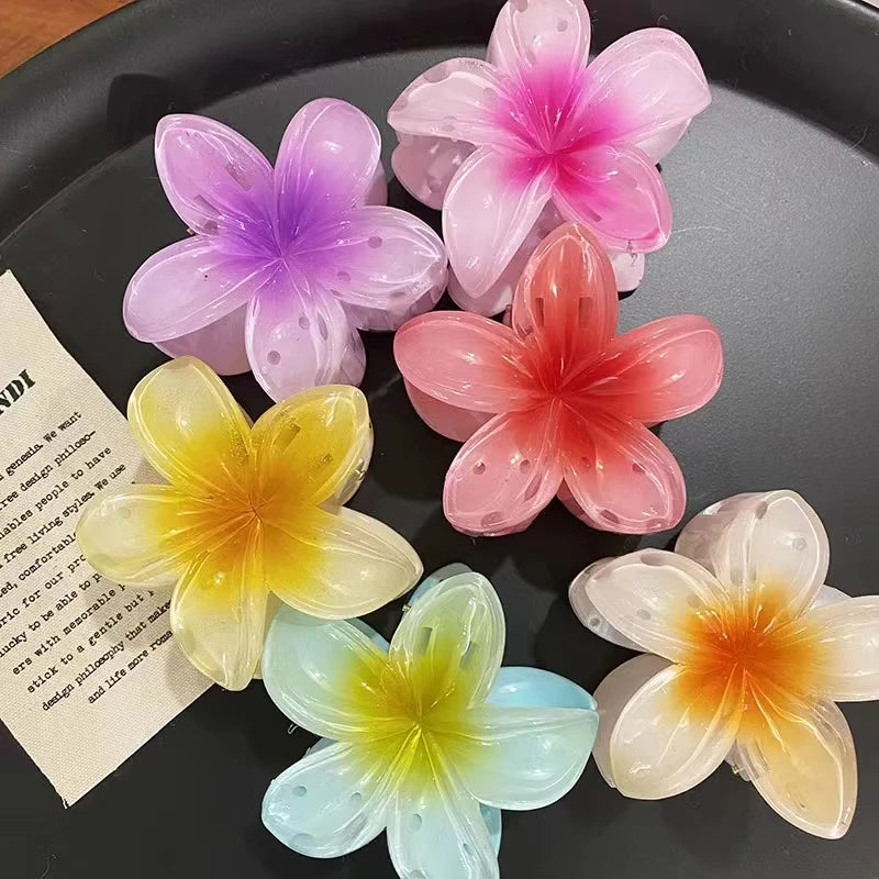 Gradient Flower Acrylic Hair Clip