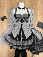 Bow Top + Lace Pleated Skirt