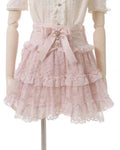 Puffy Lace Bow Skirt