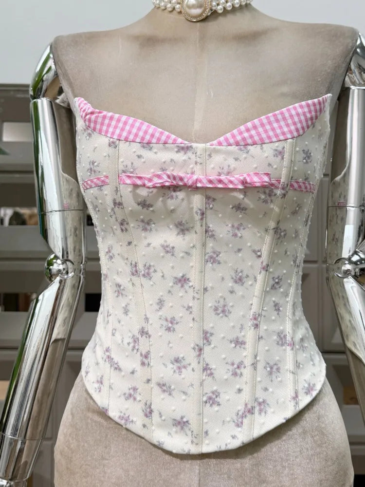 Floral Plaid Patchwork 2 Piece Set