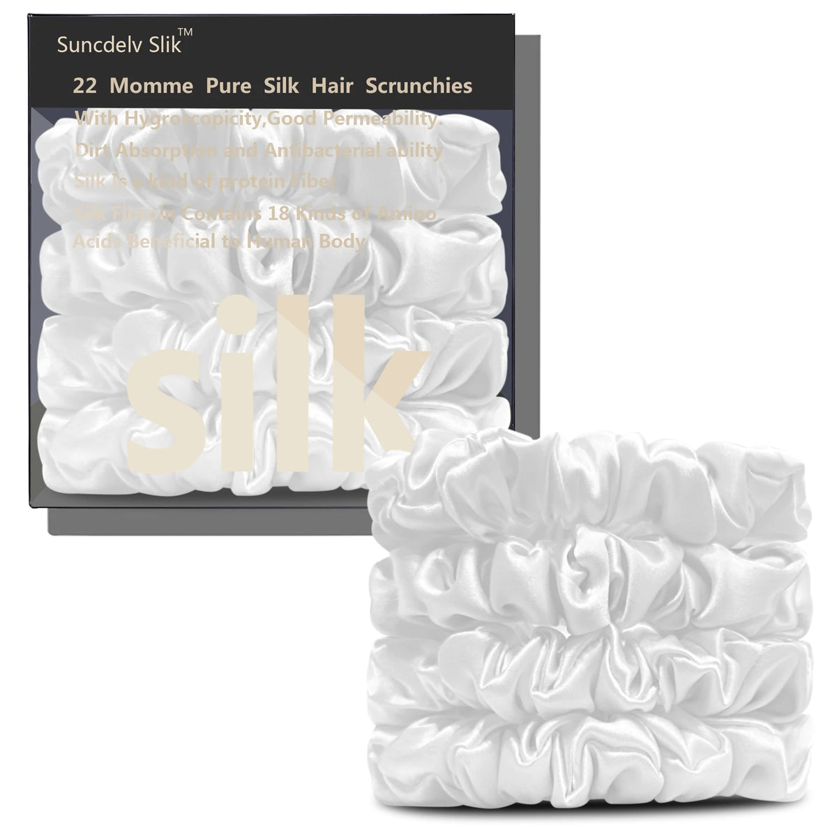 Silk Hair Scrunchie Handmade 100% Pure Mulberry Sillk Hairbands