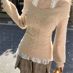 V-neck Knitted Top