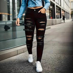 Jeans rotos de talle alto