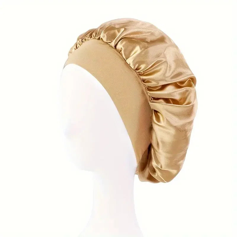 Extra Wide Soft Band Satin Sleep Cap