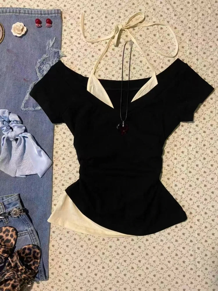 ZHUOLIN Two-Piece Tees