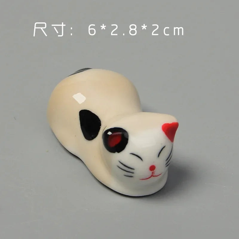 Ceramic Cat Chopstick Holder