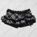 Falda mini de mujer Lolita Gótico Emo Estética Sexy Delgada Elegante con Lazo Estilo Jerky Capas Escalonadas Faldas Harajuku Lindas Modernas Gyaru