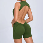 V Back Scrunch One-Piece Romper