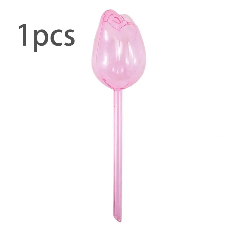 1/3/6/12pcs Automatic Plant Watering Tulip Shape Flower Plant Water Dripper
