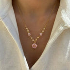 Sparkling Cherry Blossoms Butterfly Bracelet