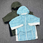 Mesh Checkered Outdoor Coat