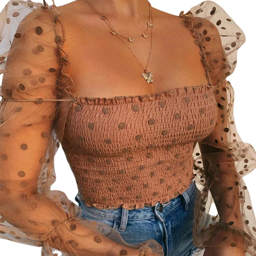 Mesh Sheer Blouse