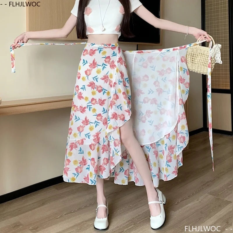 High-Waist Wrap Mini Skirt