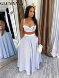 Striped Patchwork Skirt Set