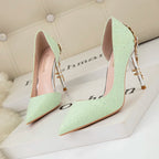 Rhinestone Silk Pumps