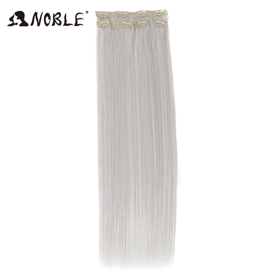 Synthetic Clip Hair Extensions 4Pcs/Set 24 Inch Long Straight Ombre 8 Clips In Hair Extensions For Women Hair Piece