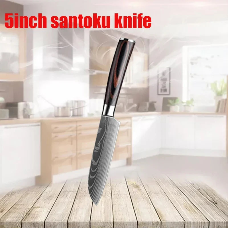 Santoku Cleaver Slicing Utility Chef Knife