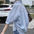 Loose Button Up Long Sleeve Oversize Shirt
