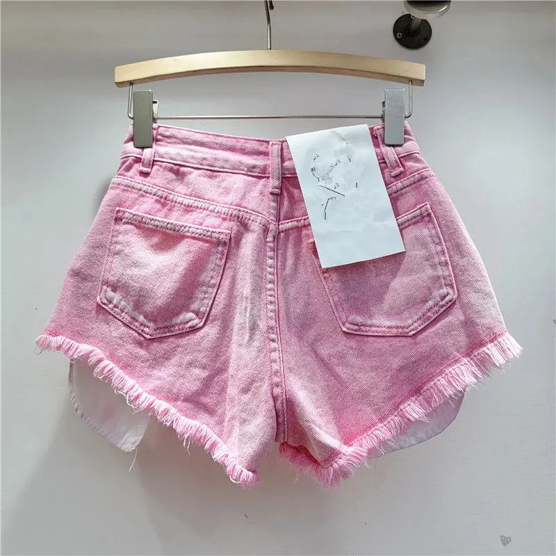 Pantalones Cortos de Mezclilla Lavada
