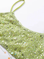 Conjunto de falda con flecos de lentejuelas