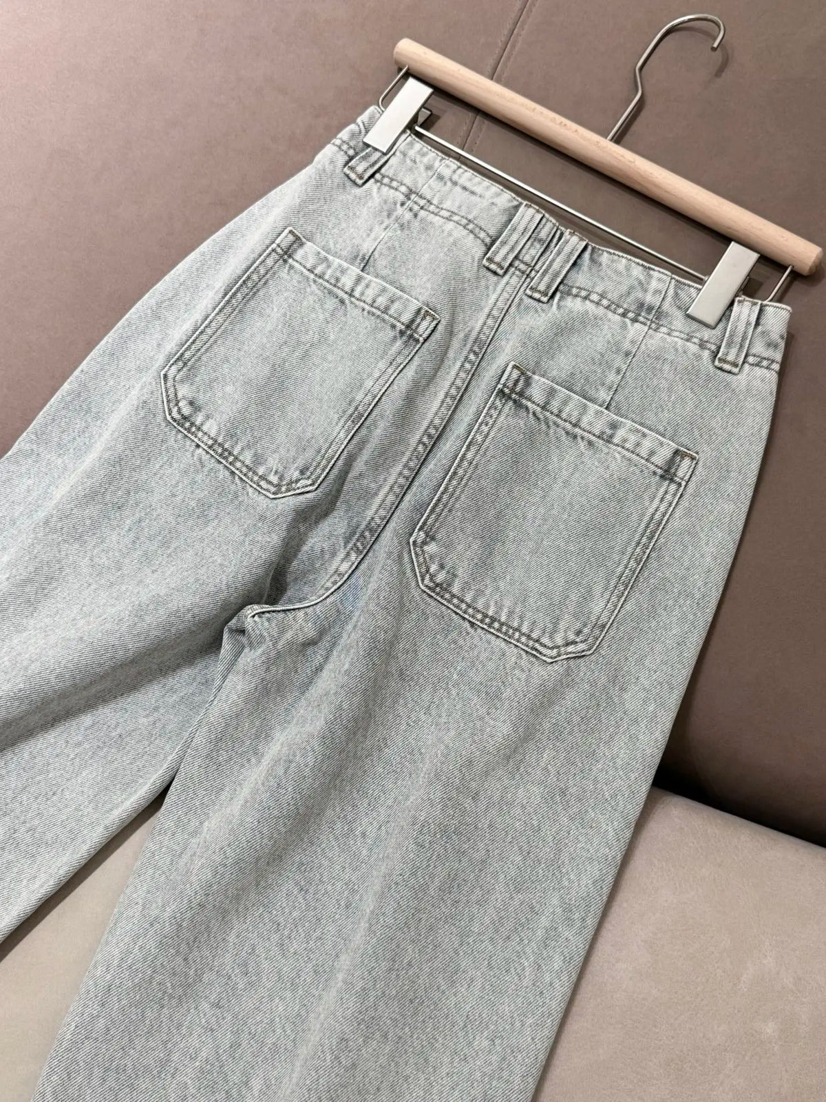 Cotton Straight Leg Jeans