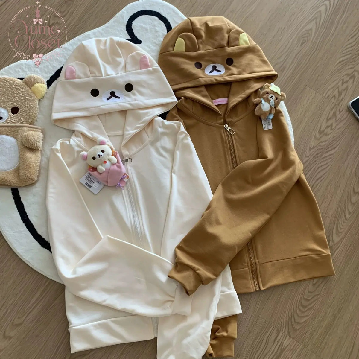 Kawaii Bear Ear Zip Up Hoodie
