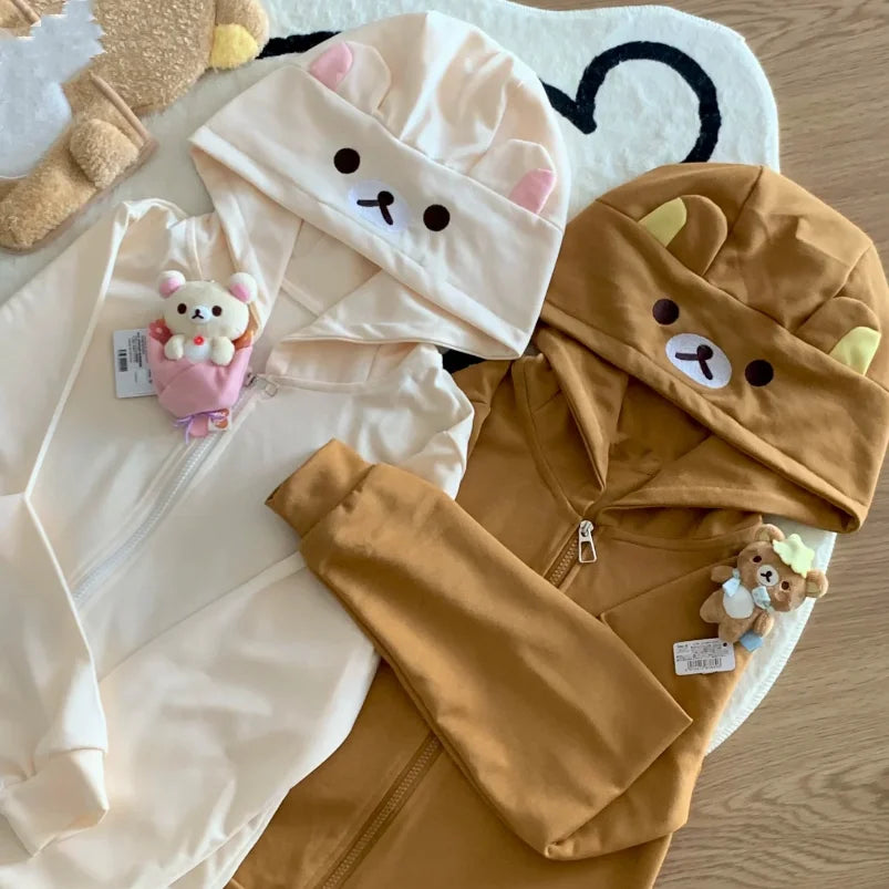 Kawaii Bear Ear Zip Up Hoodie