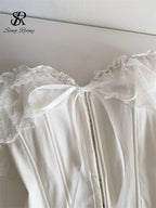 Lace Corset Off Shoulder Top