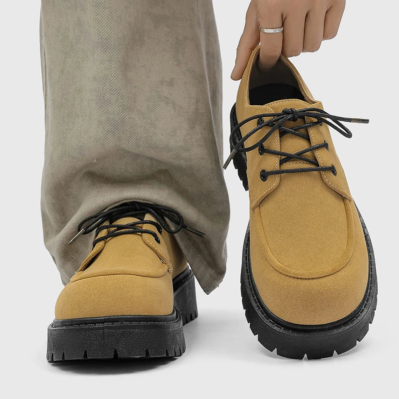 Thick-Soled Derby Work Boots