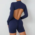 V Back Scrunch One-Piece Romper