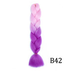 Synthetic 24Inch Long Jumbo Braids Extensions Yaki Straight Braiding Hair Afro Ombre Color Hair