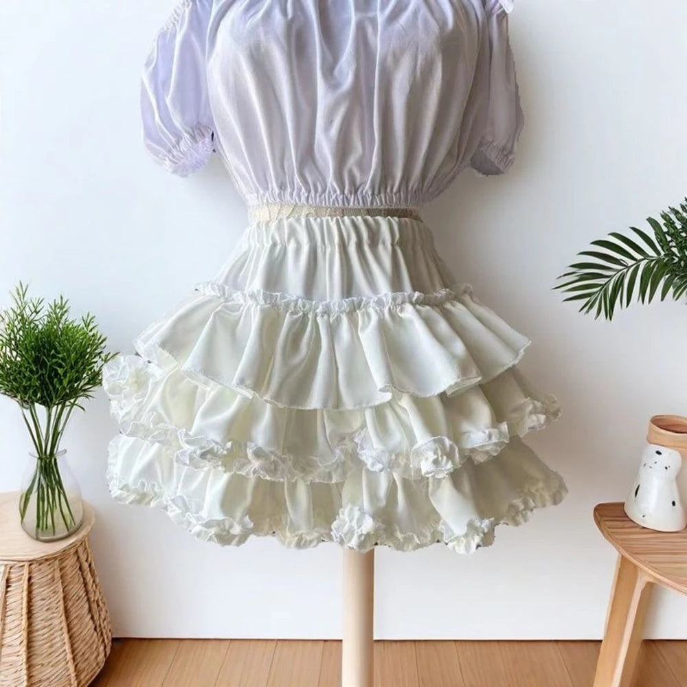 Tiered Ruffles Mini Skirt