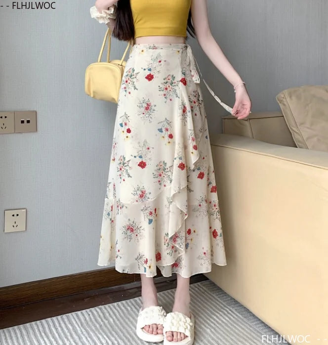High-Waist Wrap Mini Skirt