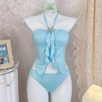 Ocean Glow Metal Star Halter Tankini Set
