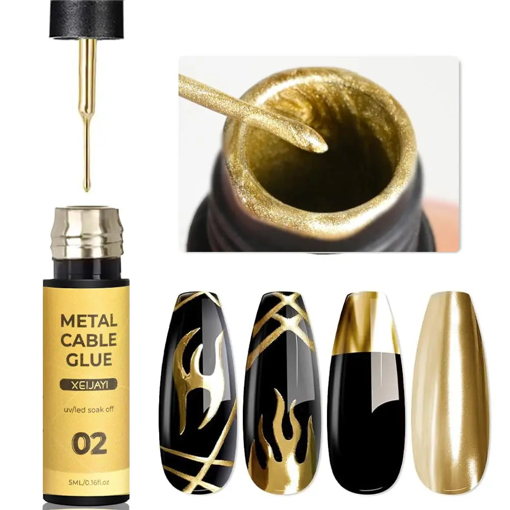 5/7/8ml Super-Bright Metallic Painting Liner Gel Polish